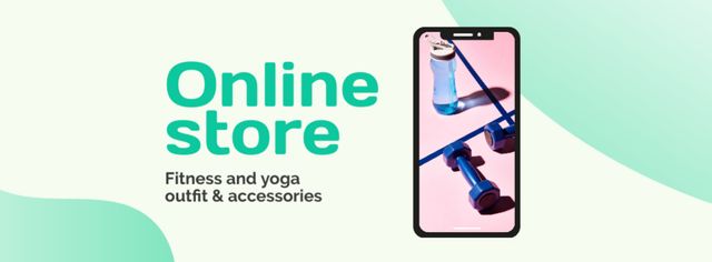 Fitness and Yoga accessories Offer Facebook cover – шаблон для дизайну