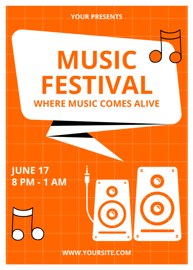 Music Festival Event Ad Flayer Design Template