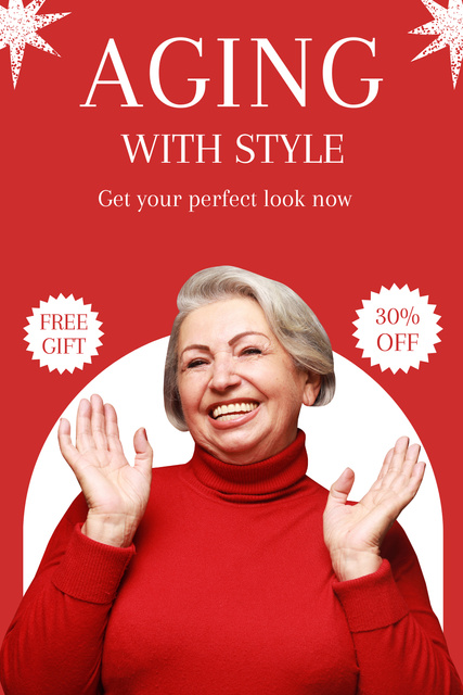 Age-Friendly Fashion And Accessories Sale Offer Pinterest Πρότυπο σχεδίασης