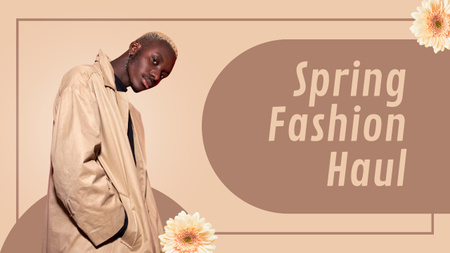 Plantilla de diseño de Venta de primavera con elegante hombre afroamericano Youtube Thumbnail 