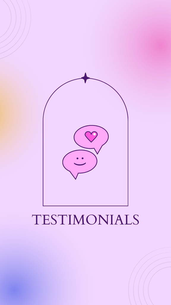 Template di design Testimonials in Pink Shades Instagram Highlight Cover