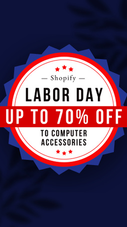 Labor Day Celebration And Discounts For Computer Accessories Announcement Instagram Story Design Template