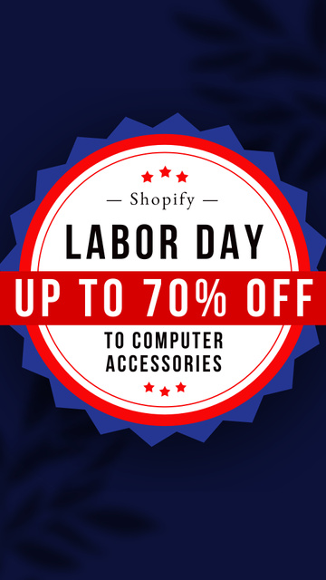 Labor Day Celebration And Discounts For Computer Accessories Announcement Instagram Story Modelo de Design