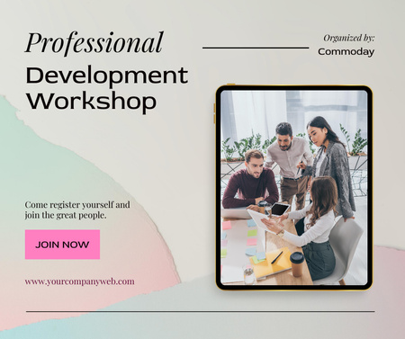 Platilla de diseño Professional Development Workshop Facebook