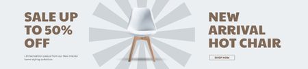 Designvorlage Discount on New Stylish Chair für Ebay Store Billboard