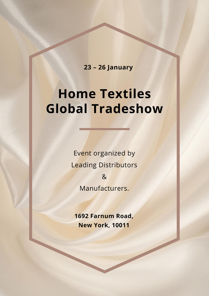 Home textiles global Tradeshow Poster Šablona návrhu