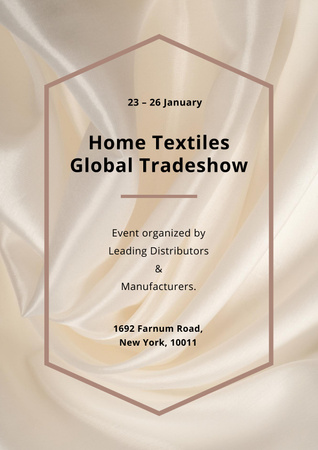 Home textiles global Tradeshow Poster Design Template