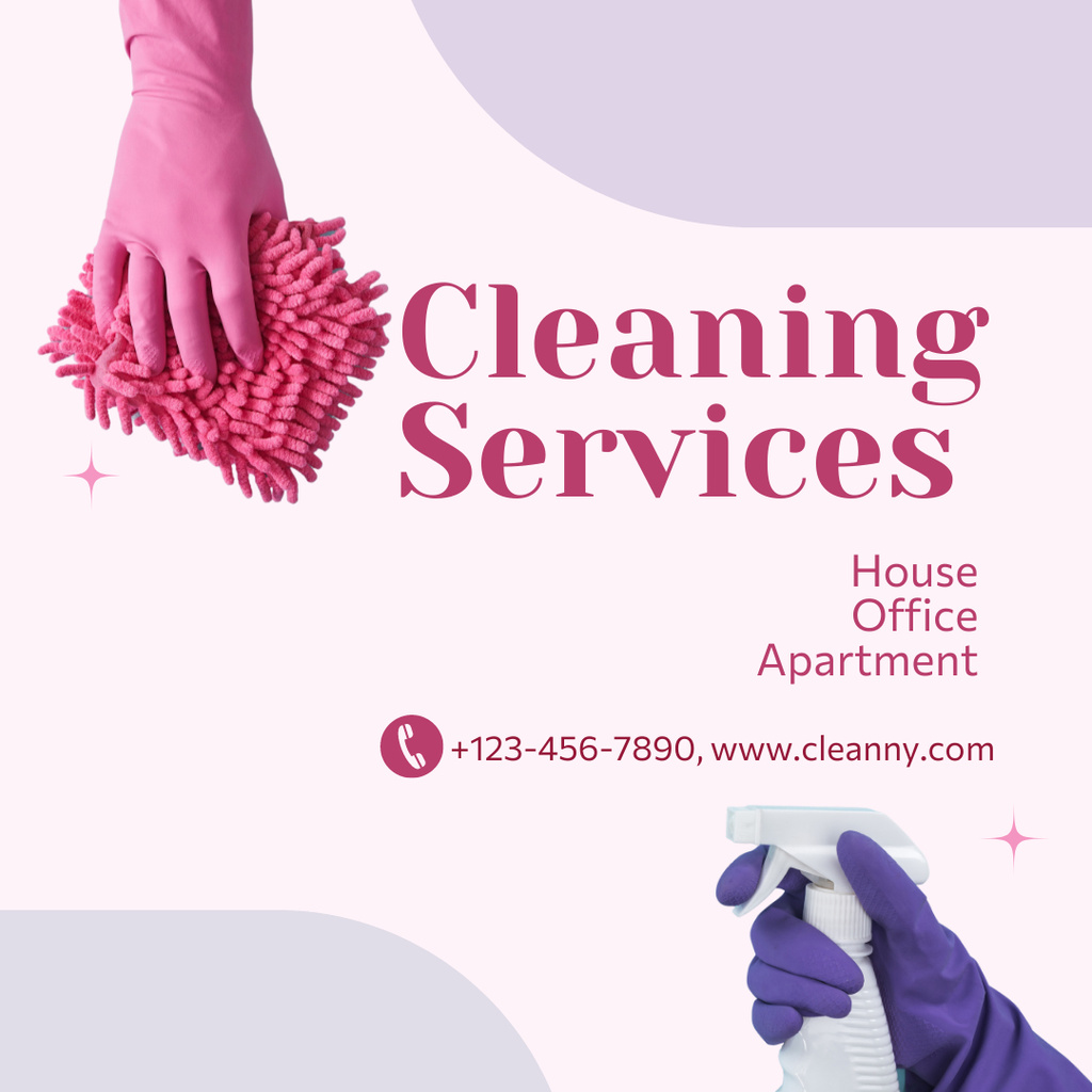 Organized Cleaning Services Offer For Home And Office Instagram AD Design Template