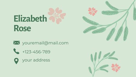 Gardening Services Advertisement on Green Business Card US Design Template