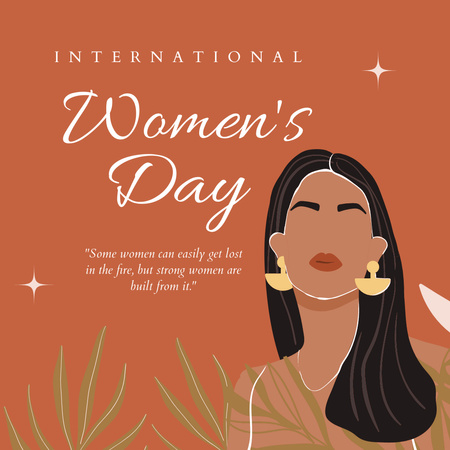 Women's Day Wishes with Attractive Woman Instagram Design Template
