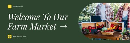 Invitation to Visit Farmers Market Email header Design Template
