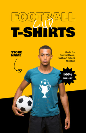 Football Team T-Shirts Sale Flyer 5.5x8.5in Design Template