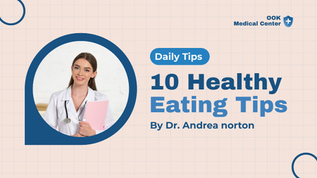 Ad of Healthy Eating Tips Youtube Thumbnail Design Template