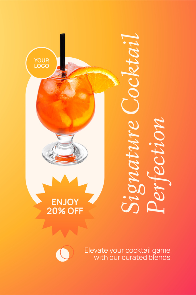 Plantilla de diseño de Perfect Signature Cocktails at Discount Pinterest 