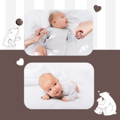 Photos of Cute Baby with Illustrations of Bears