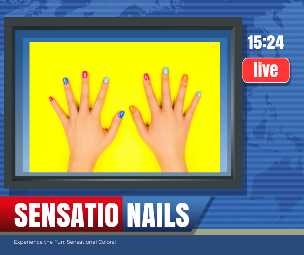 Funny Offer of Manicure Services Facebook Πρότυπο σχεδίασης