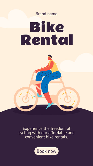 Rental Bikes for Sports and Transportation Instagram Story – шаблон для дизайна