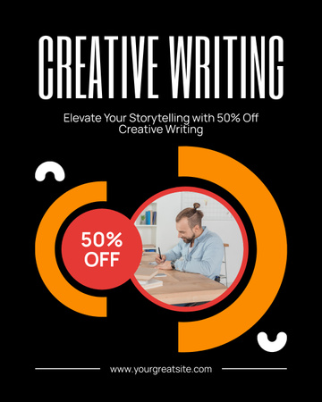 Trustworthy Writing Storytelling With Discounts Instagram Post Vertical Design Template