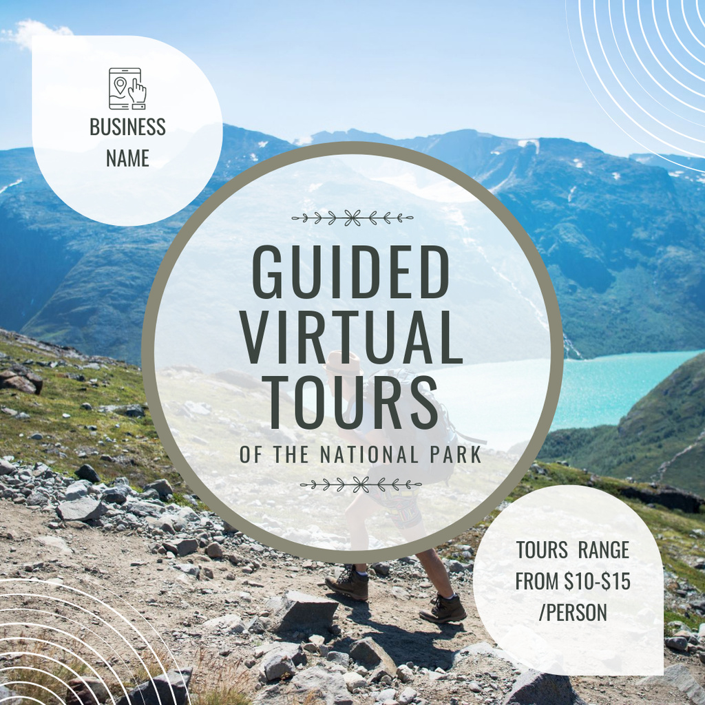 Ontwerpsjabloon van Instagram van Guided Virtual Tours Ad