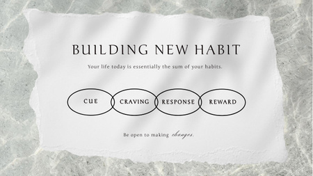 Tips for Building New Habit on Gray Texture Mind Map Design Template
