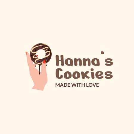 Sweet Cookies Ad Logo Design Template