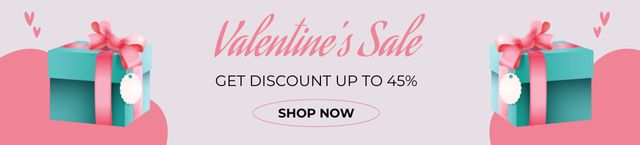 Valentine's Day Holiday Discount Offer Ebay Store Billboard Design Template
