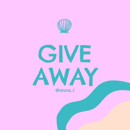 Announcement of Giveaway on Pink Instagram Design Template