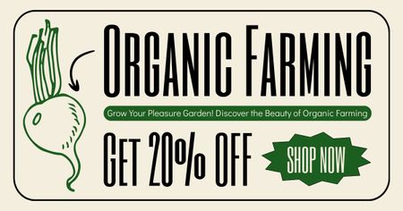Organik Tarım Ürünleri İndirimi Duyurusu Facebook AD Tasarım Şablonu