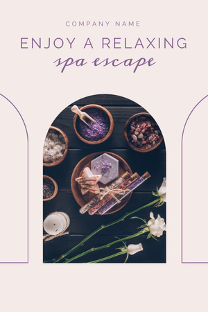 Platilla de diseño Body Care and Aromatherapy in Spa Salon Pinterest