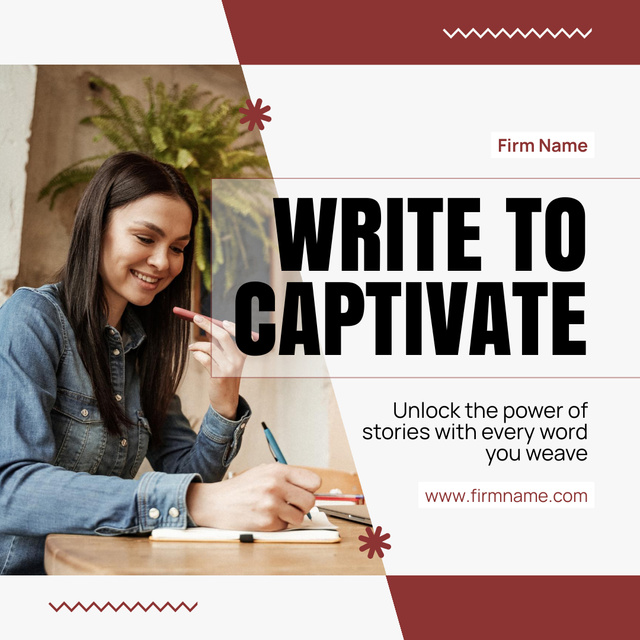 Affordable Writing Service With Slogan Instagram tervezősablon