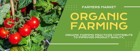 Tomates orgânicos à venda no Farmers Market Facebook cover Modelo de Design
