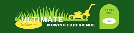 Elite Lawn Mowing Services Offer Twitter Design Template