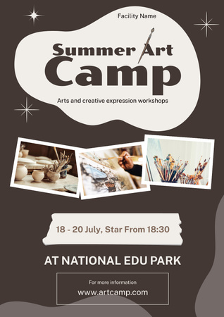 Summer Art Camp Poster Tasarım Şablonu