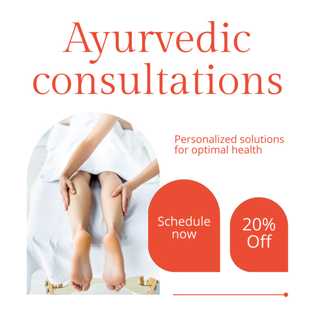 Ontwerpsjabloon van Instagram AD van Professional Ayurvedic Consultations At Reduced Costs