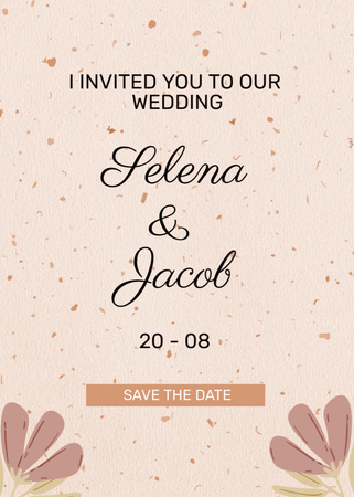Designvorlage Welcome to Beautiful Wedding für Invitation