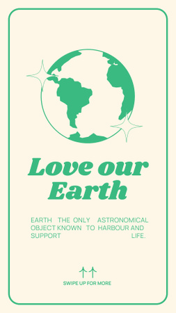Ontwerpsjabloon van Instagram Story van Een oproep Red het milieu op aarde