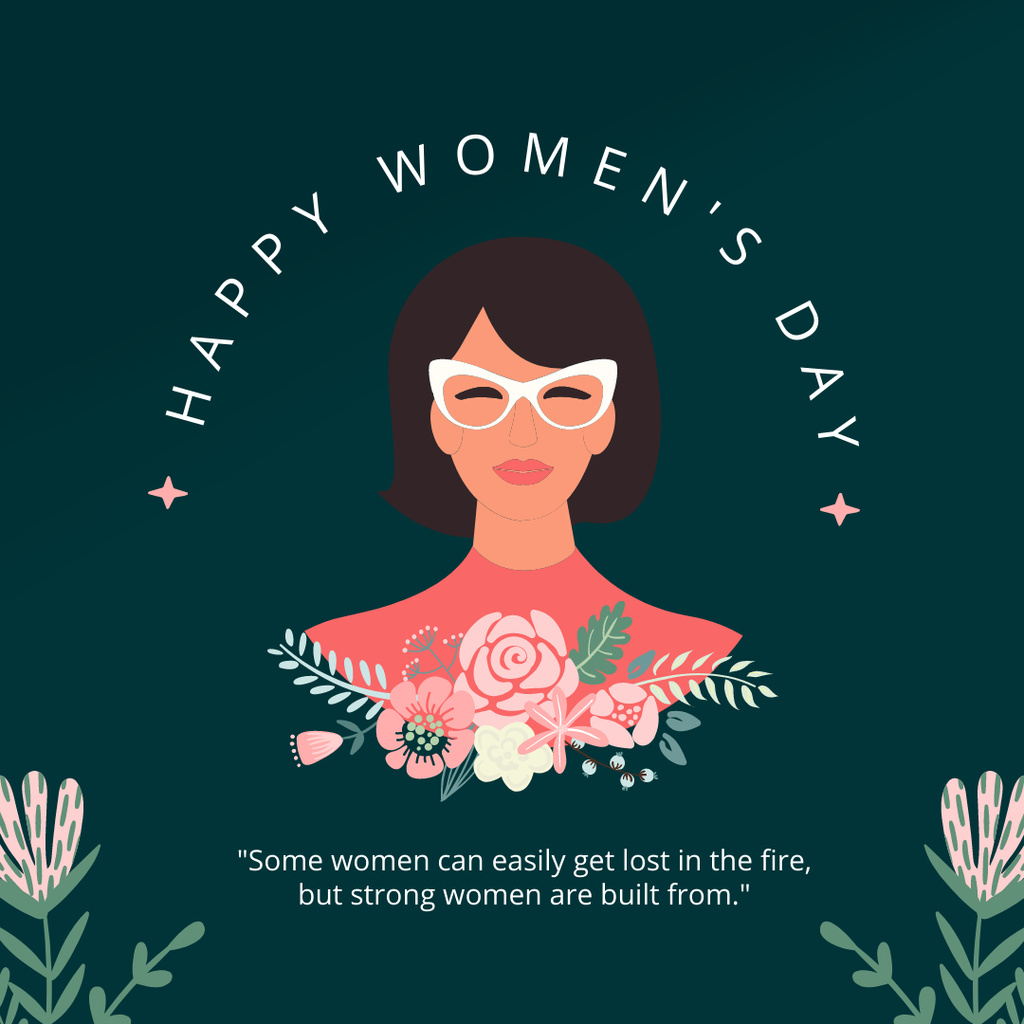 Happy Women's Day Instagram Πρότυπο σχεδίασης