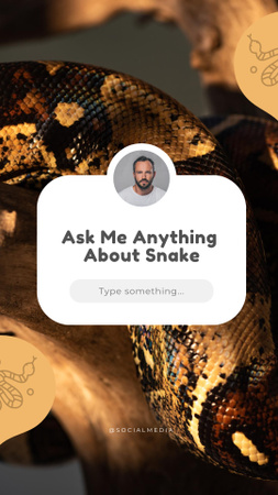 Designvorlage Question about Snake für Instagram Story