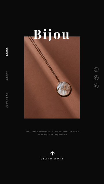 Accessories Offer Pendant with Precious Stone Instagram Video Story Modelo de Design