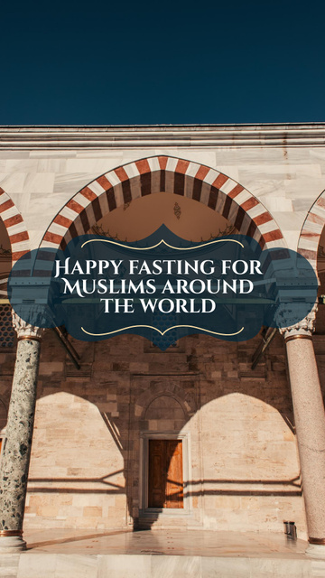 Designvorlage Sincere Ramadan Greetings with Mesmerizing Mosque für Instagram Story