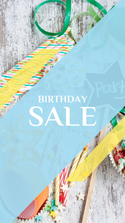 Birthday Sale Offer with Candies Instagram Story Design Template