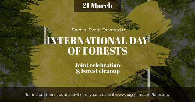 Plantilla de diseño de Special Event on International Day of Forests Facebook AD 