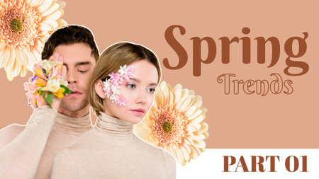 Plantilla de diseño de Tendencias de moda de primavera para parejas Youtube Thumbnail 