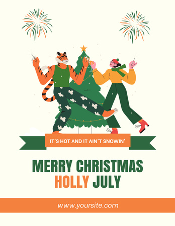 Christmas in July Celebration Offers Flyer 8.5x11in Design Template