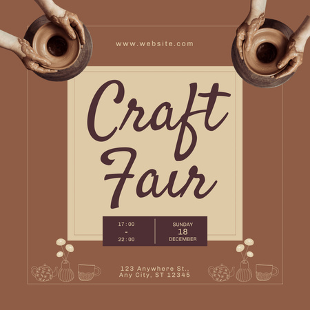 Brown Craft Fair Announcement Instagram Design Template