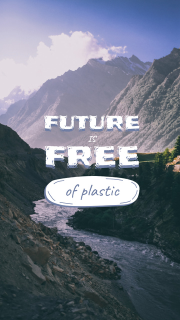 Ontwerpsjabloon van Instagram Story van Future Free of Plastic Landscape