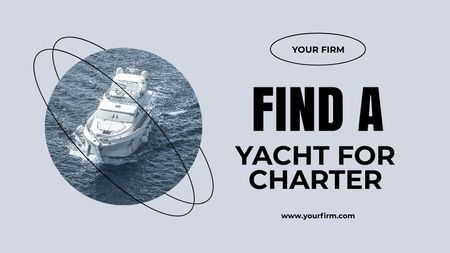 Yacht Tours Ad Title Design Template