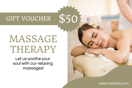 Discount for Massage and Spa Gift Certificate Design Template