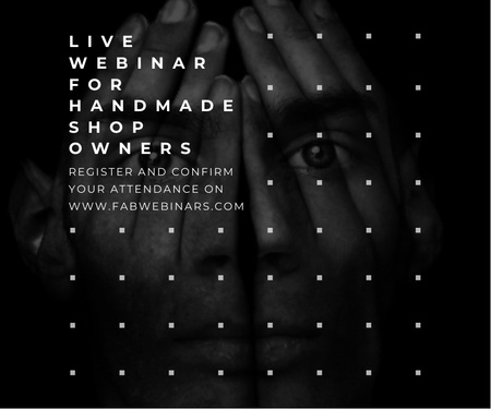 Modèle de visuel Live webinar for handmade shop owners - Large Rectangle