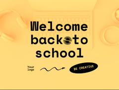 Back to School Announcement And Welcome In Yellow